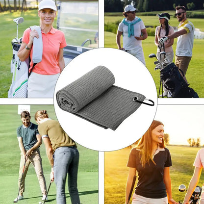 Premium Golf-Handtuch mit Mikrofaser-Waffelmuster – Praktisch, Langlebig, Vielseitig