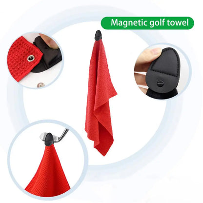 Premium Golf-Handtuch mit Magnet-Patch – Mikrofaser-Waffeltuch für optimale Reinigung