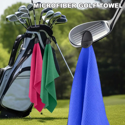 Premium Golf-Handtuch mit Magnet-Patch – Mikrofaser-Waffeltuch für optimale Reinigung